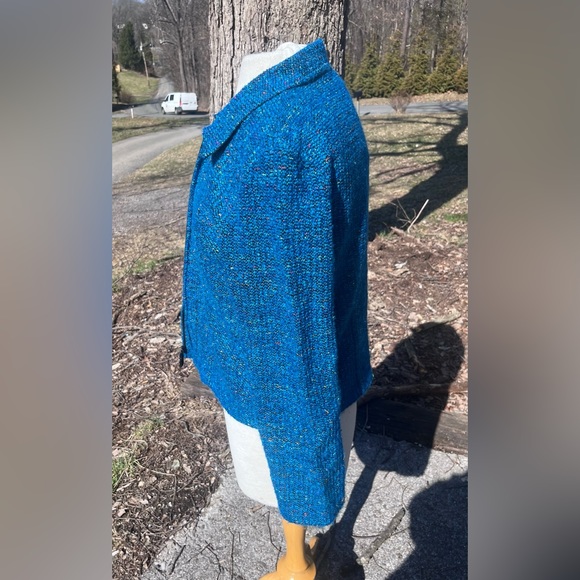 SAG HARBOR DRESS JACKET VINTAGE BLUE FULL ZIP  WITH COLLAR WOMENS - Picture 5 of 9